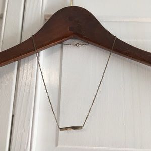 Bronze Tone Bar Necklace
